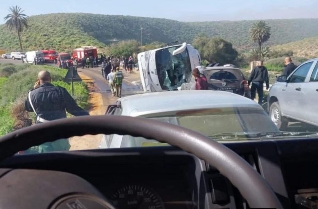 وفاة أربعة عناصر من الأمن الوطني في حادث سير أثناء توجههم لتأمين مباراة